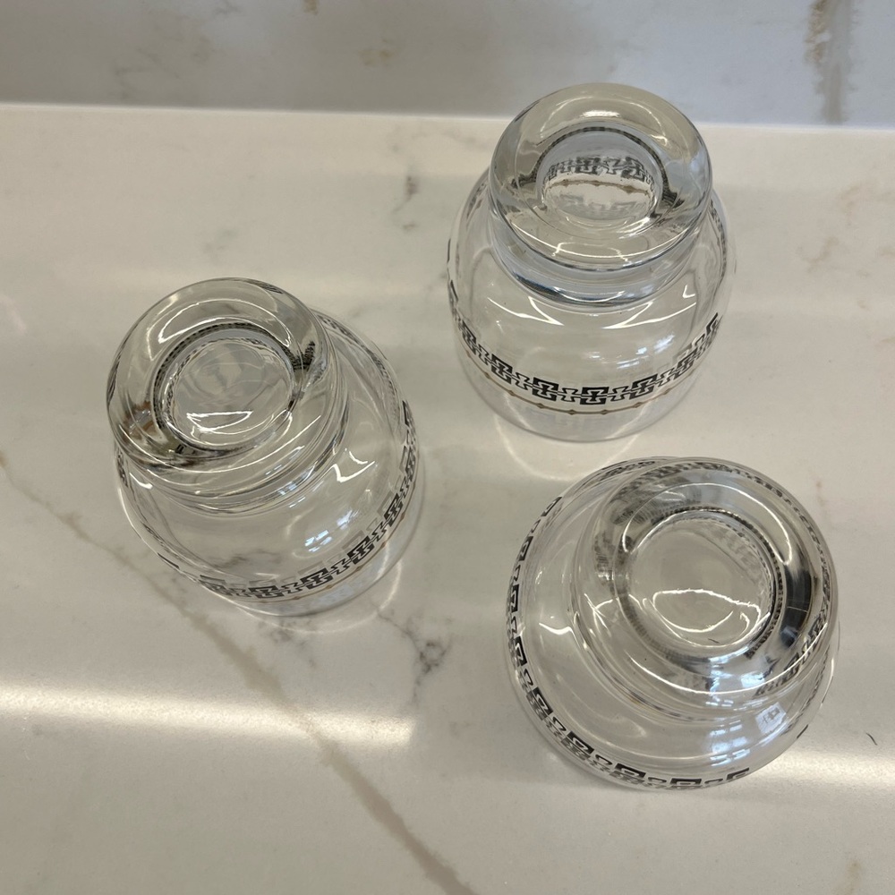 MCM set of 3 Libby Condiment Dessert Dip Cocktail Sauce Glasses Serve-ware - Picture 2 of 2